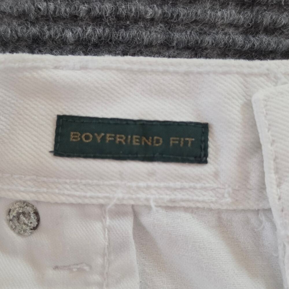 LRL Lauren Ralph Lauren Jeans Co. Women's Size 6 White Denim Boyfriend Fit Jeans - Picture 6 of 8